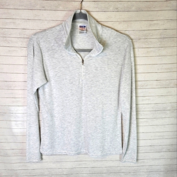 PATAGONIA CAPILENE BASE LAYER  LIGHT GRAY 3/4 ZIP PULLOVER, SZ MEDIUM - Picture 1 of 8